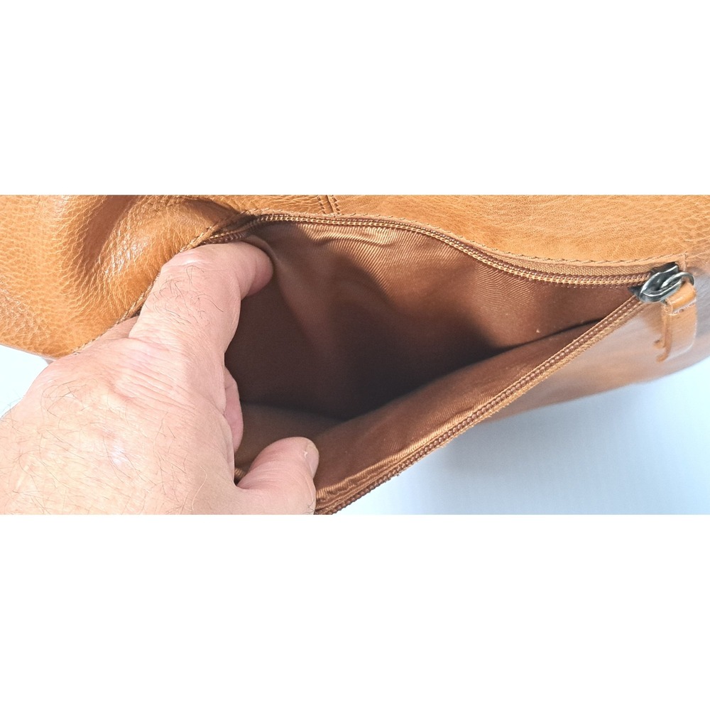 The Bagging Co Barcelona Woven Leather Crossbody Bag Tan Cuero 9THB2774 NEW - Picture 11 of 11